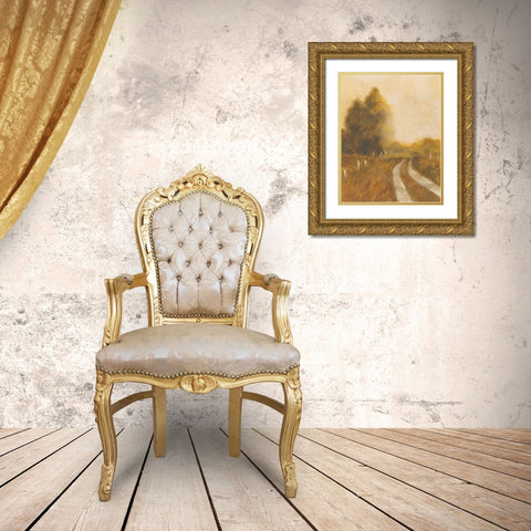 Traveled Path II Gold Ornate Wood Framed Art Print with Double Matting by Martin, Cheryl