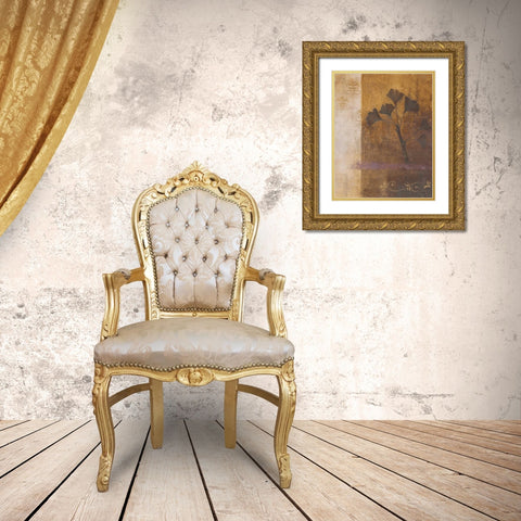 Woodland Shadows I Gold Ornate Wood Framed Art Print with Double Matting by Martin, Cheryl