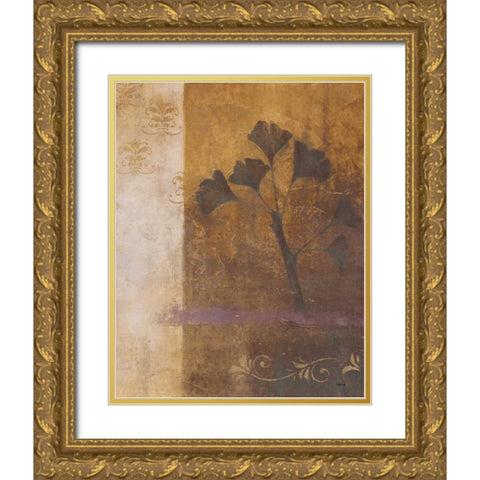Woodland Shadows I Gold Ornate Wood Framed Art Print with Double Matting by Martin, Cheryl