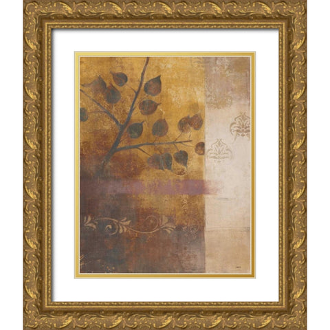 Woodland Shadows II Gold Ornate Wood Framed Art Print with Double Matting by Martin, Cheryl