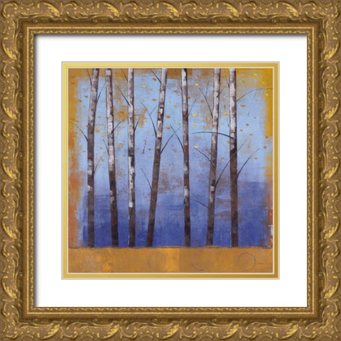 Birch Trees II Gold Ornate Wood Framed Art Print with Double Matting by Martin, Cheryl