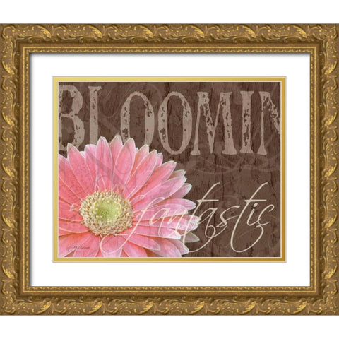 Gerbera I Gold Ornate Wood Framed Art Print with Double Matting by Murray, Sylvia