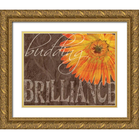 Gerbera II Gold Ornate Wood Framed Art Print with Double Matting by Murray, Sylvia