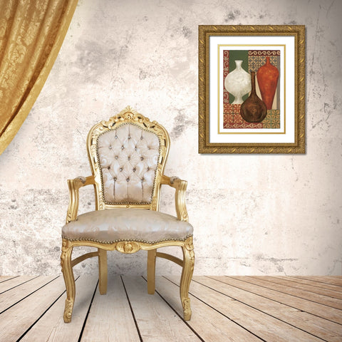 Vessels and Tiles II Gold Ornate Wood Framed Art Print with Double Matting by Misa, Eva