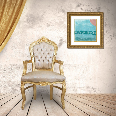 Let The Sea Gold Ornate Wood Framed Art Print with Double Matting by Martin, Monica