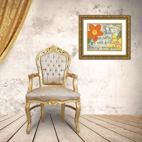 Truly Love Gold Ornate Wood Framed Art Print with Double Matting by Martin, Monica