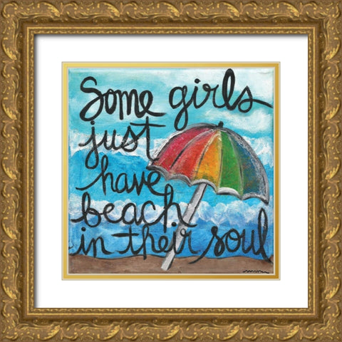 Some Girls Gold Ornate Wood Framed Art Print with Double Matting by Martin, Monica