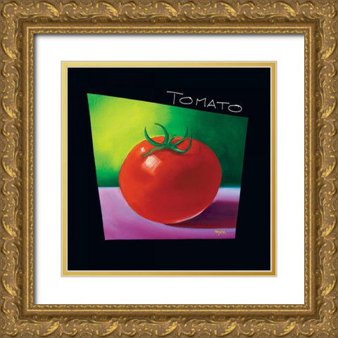 Tomato Gold Ornate Wood Framed Art Print with Double Matting by Naylor, Mary
