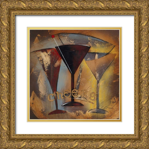 Time for Cocktails II Gold Ornate Wood Framed Art Print with Double Matting by Osborne, Susan