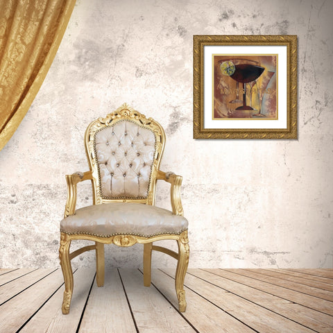 Time for Cocktails III Gold Ornate Wood Framed Art Print with Double Matting by Osborne, Susan
