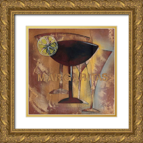 Time for Cocktails III Gold Ornate Wood Framed Art Print with Double Matting by Osborne, Susan