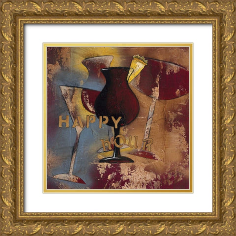 Time for Cocktails IV Gold Ornate Wood Framed Art Print with Double Matting by Osborne, Susan