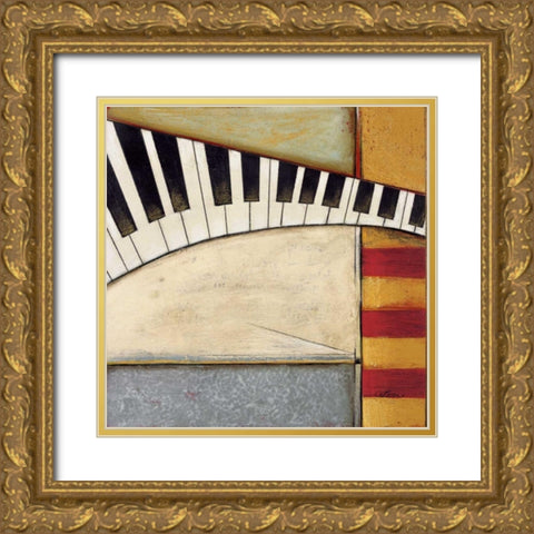 Music Notes II Gold Ornate Wood Framed Art Print with Double Matting by Osborne, Susan
