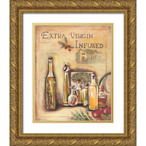 Olive Oil I Gold Ornate Wood Framed Art Print with Double Matting by Osborne, Susan