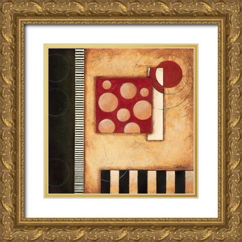 Mosaic I Gold Ornate Wood Framed Art Print with Double Matting by Osborne, Susan