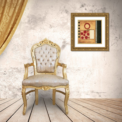 Mosaic II Gold Ornate Wood Framed Art Print with Double Matting by Osborne, Susan