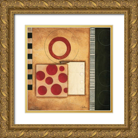 Mosaic II Gold Ornate Wood Framed Art Print with Double Matting by Osborne, Susan