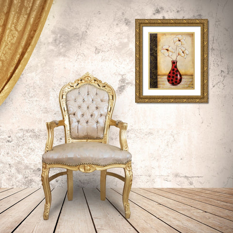 Playful I Gold Ornate Wood Framed Art Print with Double Matting by Osborne, Susan