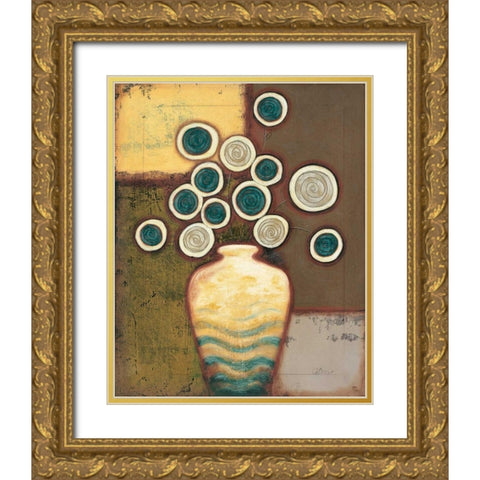 Timeless I Gold Ornate Wood Framed Art Print with Double Matting by Osborne, Susan