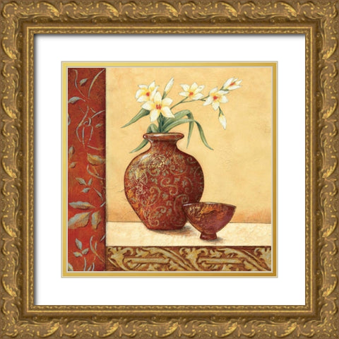 Cinnamon Summer I Gold Ornate Wood Framed Art Print with Double Matting by Osborne, Susan