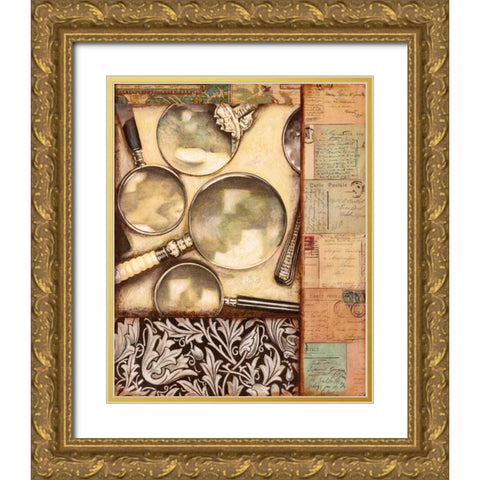 Stationary Gold Ornate Wood Framed Art Print with Double Matting by Osborne, Susan