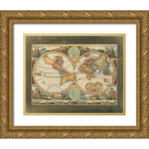 Old World View I Gold Ornate Wood Framed Art Print with Double Matting by Osborne, Susan