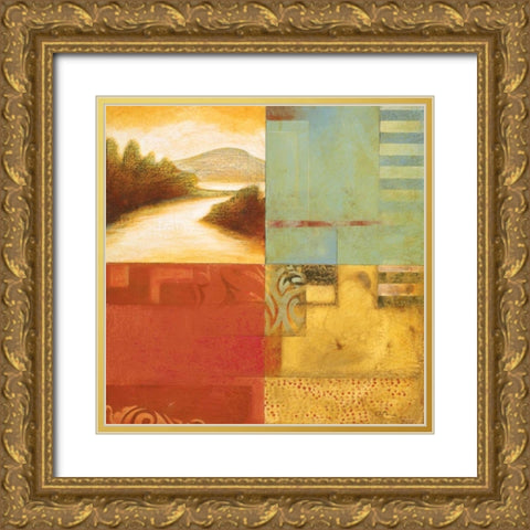 Lakeside Memories I Gold Ornate Wood Framed Art Print with Double Matting by Osborne, Susan