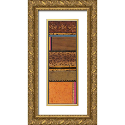 Continental Drift I Gold Ornate Wood Framed Art Print with Double Matting by Palmer, Michael