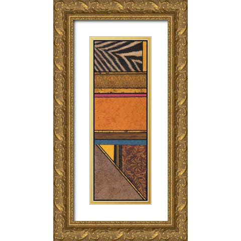 Continental Drift II Gold Ornate Wood Framed Art Print with Double Matting by Palmer, Michael