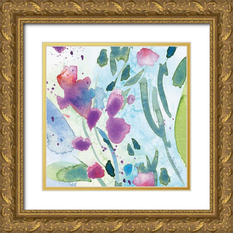 Wildflower Dance II Gold Ornate Wood Framed Art Print with Double Matting by Paton, Julie