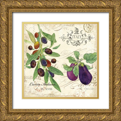 Cucina Italiana IV Gold Ornate Wood Framed Art Print with Double Matting by Paton, Julie