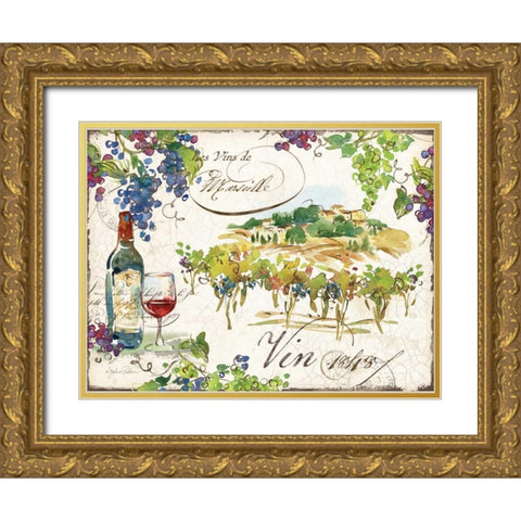 On the Vineyard I Gold Ornate Wood Framed Art Print with Double Matting by Paton, Julie