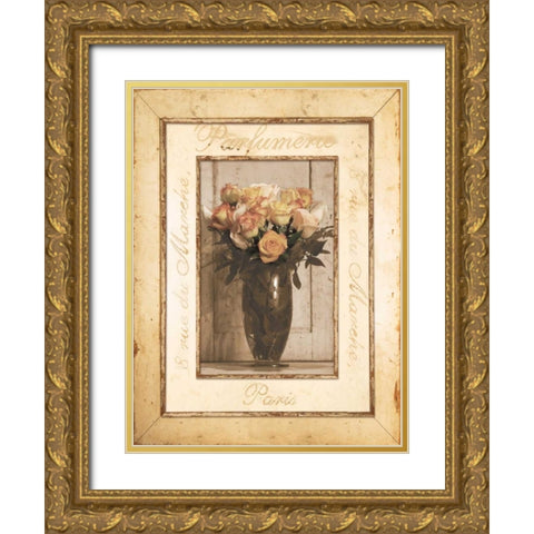 Nostalgia I Gold Ornate Wood Framed Art Print with Double Matting by Pela Design