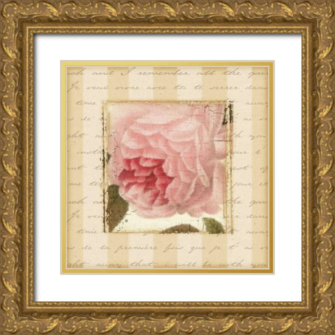 Rose and Romance II Gold Ornate Wood Framed Art Print with Double Matting by Pela Design