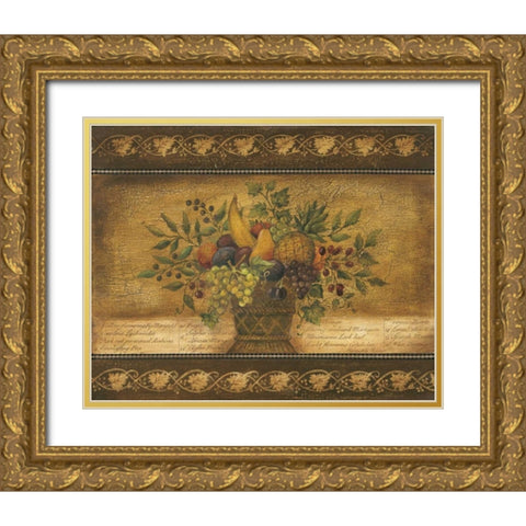 Old World Abundance II Gold Ornate Wood Framed Art Print with Double Matting by Poloson, Kimberly