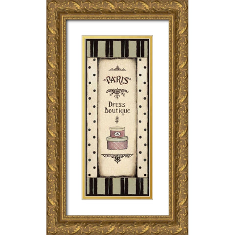 Hat Boxes Gold Ornate Wood Framed Art Print with Double Matting by Poloson, Kimberly