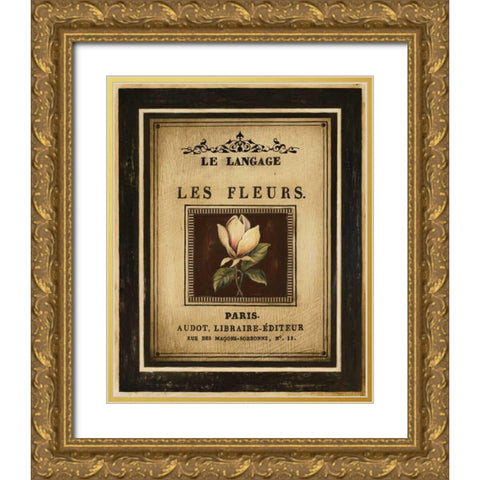 Flower Garden II Gold Ornate Wood Framed Art Print with Double Matting by Poloson, Kimberly