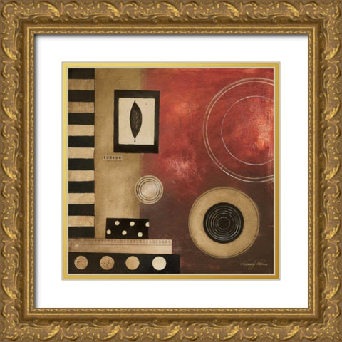 Radius I Gold Ornate Wood Framed Art Print with Double Matting by Poloson, Kimberly