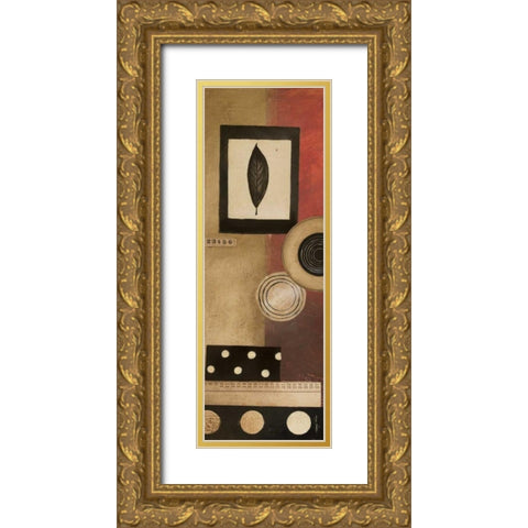 Radius Panel I Gold Ornate Wood Framed Art Print with Double Matting by Poloson, Kimberly