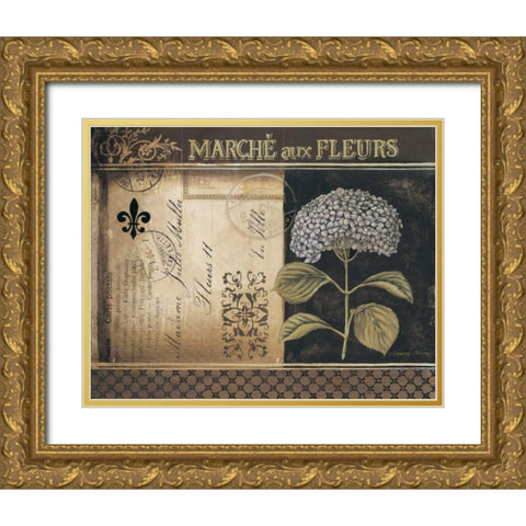 Botanique II Gold Ornate Wood Framed Art Print with Double Matting by Poloson, Kimberly