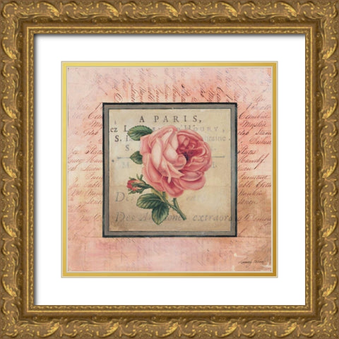 Blooming Paris I Gold Ornate Wood Framed Art Print with Double Matting by Poloson, Kimberly