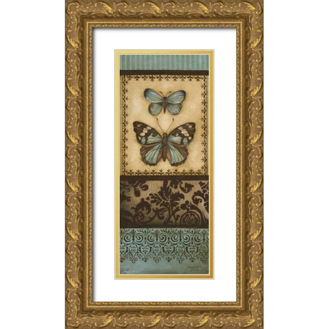 Around the Garden II Gold Ornate Wood Framed Art Print with Double Matting by Poloson, Kimberly