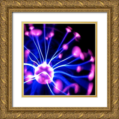 Electricity I Gold Ornate Wood Framed Art Print with Double Matting by Burkhart, Monika