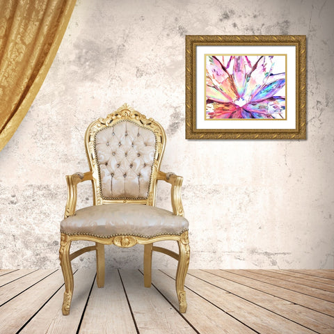 Prismatique I Gold Ornate Wood Framed Art Print with Double Matting by Burkhart, Monika