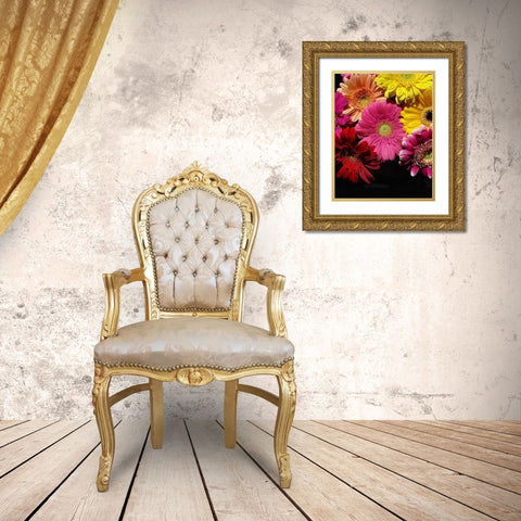 Spring Potpourri IV Gold Ornate Wood Framed Art Print with Double Matting by Burkhart, Monika