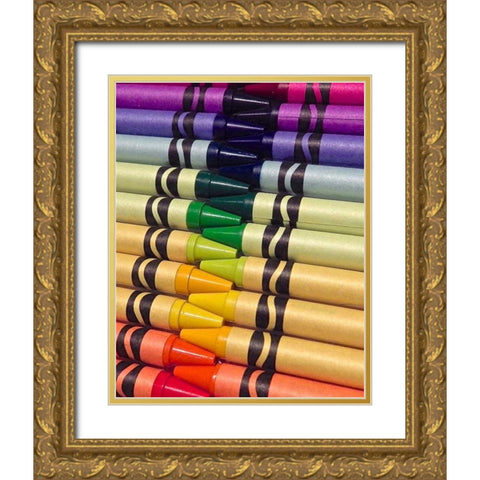 Color Crave II Gold Ornate Wood Framed Art Print with Double Matting by Burkhart, Monika