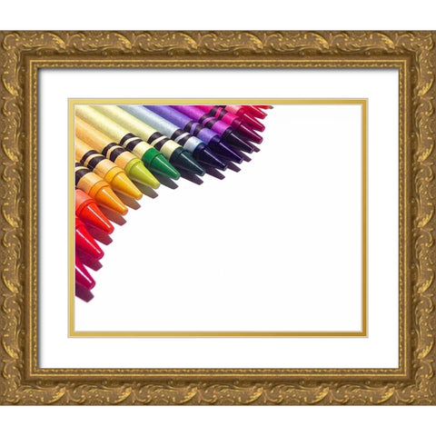 Color Crave III Gold Ornate Wood Framed Art Print with Double Matting by Burkhart, Monika