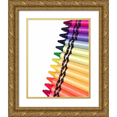 Color Crave V Gold Ornate Wood Framed Art Print with Double Matting by Burkhart, Monika