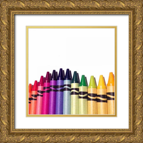 Color Crave VII Gold Ornate Wood Framed Art Print with Double Matting by Burkhart, Monika