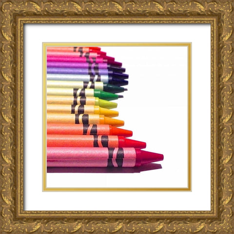 Color Crave IX Gold Ornate Wood Framed Art Print with Double Matting by Burkhart, Monika